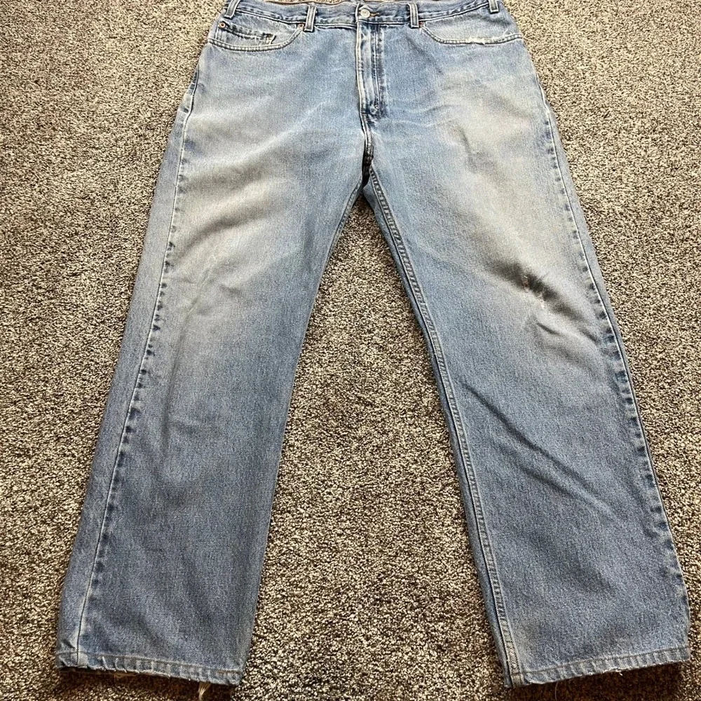 vintage LEVIS jeans 36X29 505 Light Wash Straight Leg faded Distressed Grunge